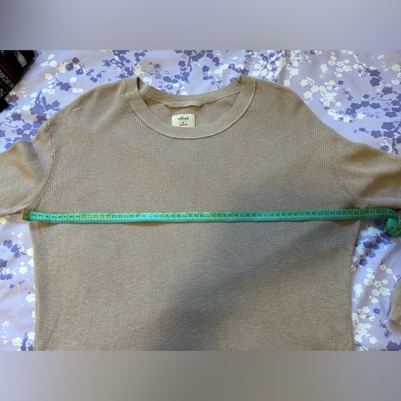 ARITZIA WILFRED Balsac Silk Cashmere Sweater Tan color M-size - Picture 7 of 8